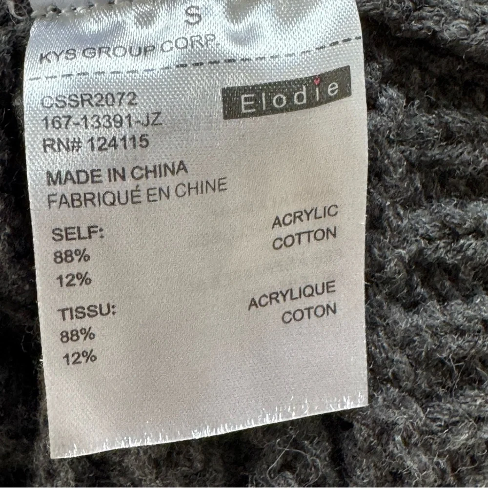 Gray Textured Knit Sweater - Picture 4 of 4